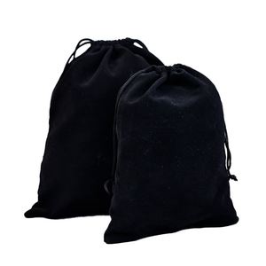 Colors Mixed Velvet Cloth Jewelry Pouches Small Navy <b>Blue</b> Velvet Gift Bags with Drawstring - Product Image 5