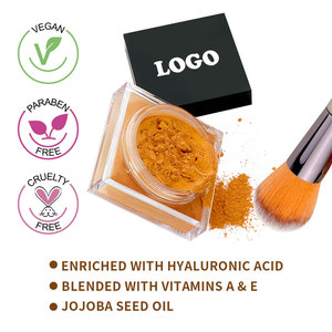 OEM Vegan Matte Best Face Pink <span class=keywords><strong>Polvo</strong></span> de ajuste suelto Etiqueta privada Maquillaje Sedoso Suave Flor de cerezo Paleta de polvos sueltos - Product Image 3