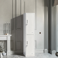Casiers de bureau et de dortoir pour employés Casiers de rangement à deux portes en acier avec serrure à clé Durable et étanche