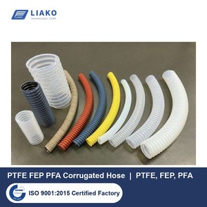 Tuyau ondulé flexible en PTFE, FEP, PFA -70 à 260°C pour courbures étroites et changements de niveau - Product Image 1