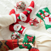 Chaussettes de noël en velours de corail, Design personnalisé, doux et confortable, unisexe, mignon, hiver, cadeau