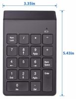 Keypad USB nirkabel Mini, dengan fungsi BT gaya busana 18 tombol 2.4G Keyboard Keypad angka nirkabel