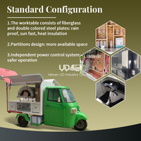 UrDream Electric 3 Räder Ape Street Bier Barwagen Mobile Dreirad Food Cart Pizza Truck mit voll ausgestattetem Food Truck