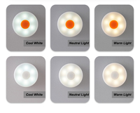 Lampe LED Mini Rechargeable USB à Commande par Bouton, Changement de Couleur RGB, Lumière Blanche Chaude Dimmable, Design Moderne en ABS pour Maison et Chambre