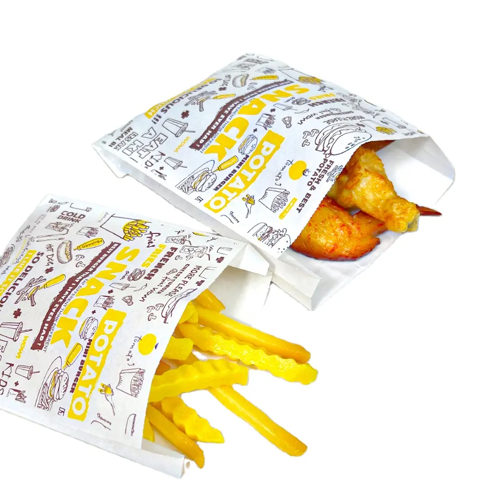 ZJPACK изготовленный на заказ логотип жиронепроницаемый бумажный пакет для сэндвич-печенья кондитерских изделий