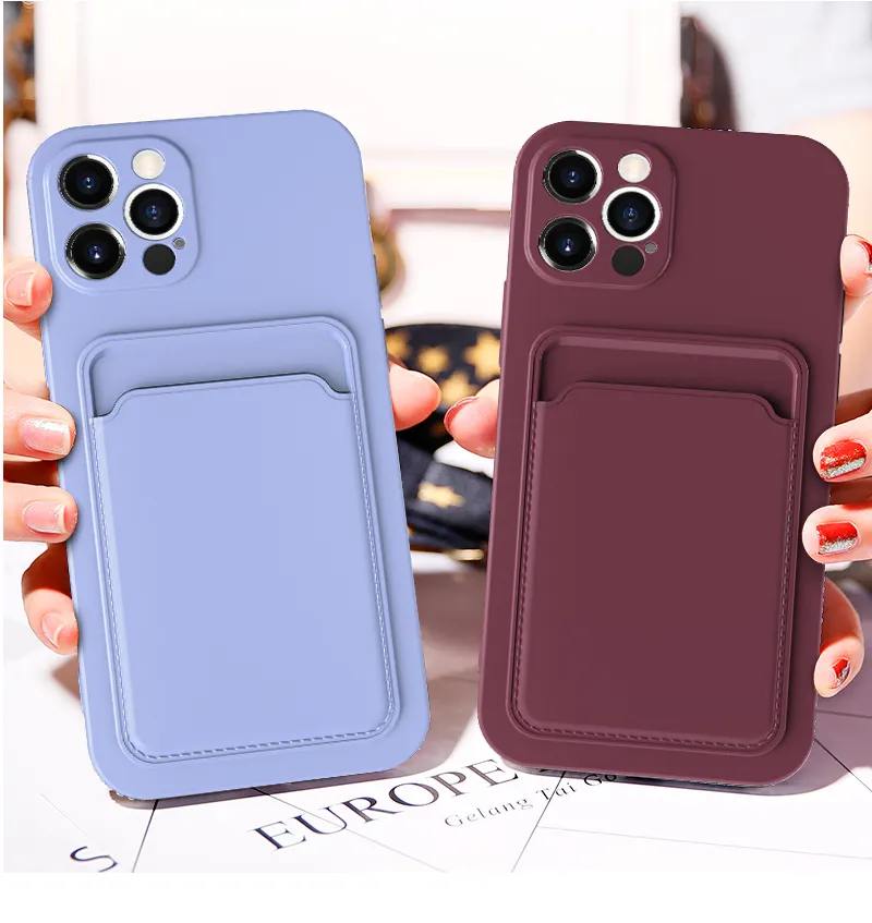phone accessories back cover case for iphone13 pro max, phone case with card slot for iphone 12 new design hot selling tpu case