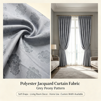 Tissu Brocart 100% Polyester Teint Jacquard Durable et Élégant de 98 Pouces de Largeur pour Rideaux et Textiles de Maison