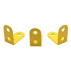 黒色金属L字型ブラケット カスタムアングルブラケット 小型アングルブラケット 2穴付き - Product Image 5