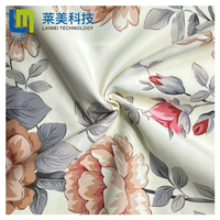 Produk Baru Segar elegan dan halus warna nasional bunga peony jenis poliester meredam pencetakan tekstil rumah kain tempat tidur