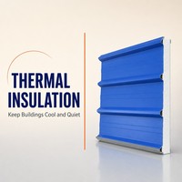 Toiture en sandwich EPS en acier galvanisé, isolation thermique et acoustique, résistance à l'eau et au feu, mur extérieur
