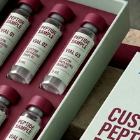 Boîte rigide personnalisée avec couvercle et base en carton gris pour flacons de peptides, 6 flacons, impression offset éponge, quadricolore, modèle artisanal 20260805064