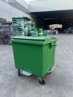 Poubelle mobile de 660 litres à dessus ouvert avec poubelle à quatre roues du fabricant