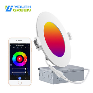 <span class=keywords><strong>Led</strong></span> nồi Ánh sáng 4 ''wifi tuya RGB <span class=keywords><strong>LED</strong></span> cuộc sống thông minh app điều khiển lõm đĩa Downlight - Product Image 2