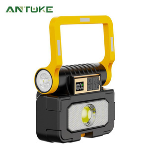 Lámpara de Trabajo Solar Portátil Plegable Antuke, Lámpara de Camping LED 5V 2.1A, Herramienta de Reparación para Exteriores Integrada con Pantalla Digital - Product Image 1