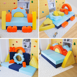 मॉड्यूलर बच्चों और बच्चों के लिए कमरे के सोफे सेट नरम और सुरक्षित बेबी सोफा खेलते हैं - Product Image 5