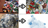 Machine à aplatir les bouteilles en plastique Presse à comprimés automatique pour petits bidons d'huile verticaux