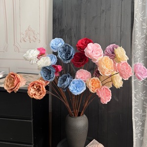 Roses artificielles Mu Jinxi, fleurs en soie, branche de 30 cm à 100 cm, décoration de la maison, accessoires de mariage - Product Image 1