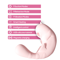 Maßgeschneiderte Verpackung PurrJoy Pink 9 Vibrationsmodi Leistungsstarker Saugstimulator Klitoris-Stimulator Weiblicher Masturbationsvibrator