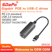 SDAPO GP2C5V Soporte Android Harmony OS ISO Etc. Pines de la fuente de alimentación del sistema operativo ModeA o ModeB Gigabit Poe a controlador de USB-C