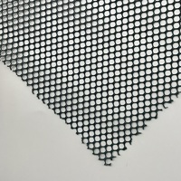 Tissu en maille à trous ronds en polyester rigide vert foncé 75 g/m², léger et résistant pour doublures de chapeaux, sacs et chaussures