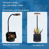 Lampe de bureau flexible en plastique - Hauteur/angle réglables, intensité variable, changement de couleur RVB, LED protectrice pour les yeux, commande tactile, pour lecture et bureau