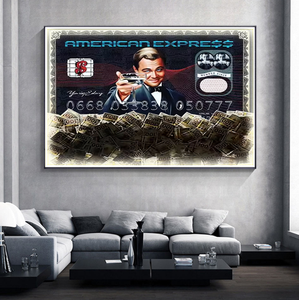 Lámpara LED con Pintura Física 3D, AMERICAN EXPRESS, el Lobo de <span class=keywords><strong>Wall</strong></span> <span class=keywords><strong>Street</strong></span>, Cuadros Clásicos de Monopolistas Financieros, Impresiones Decorativas para Pared - Product Image 3