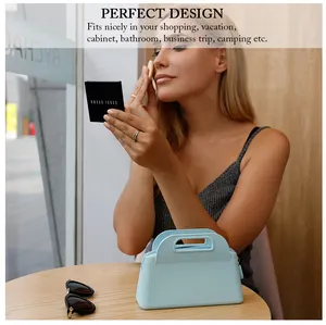 Silikon makyaj çantası küçük debriyaj Trendy bayanlar çanta Mini kozmetik güzellik çantası toplu moda silikon cüzdan çanta kadınlar için