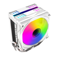 Ventilateur RGB 90 mm pour boîtier PC, refroidisseur CPU, 4 caloducs en cuivre, ventilateur de radiateur de refroidissement par air, 12 V, RGB, pour PC de jeu, ordinateur portable, refroidissement du processeur