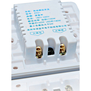Interrupteur intelligent à détecteur de présence infrarouge réglable 220V avec contrôle sonore et lumineux pour couloir, modèle 86 - Product Image 4