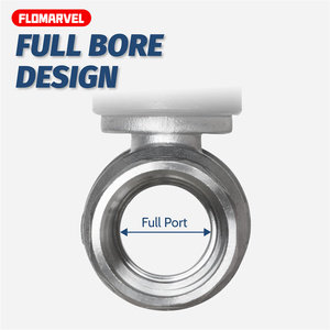 Vanne à boisseau sphérique Flomarvel FH-S FH-MO IP67 24VDC avec commande manuelle et indicateur, en laiton et acier inoxydable 304, UPVC, DN8 DN10 DN15 DN20 DN25 DN32, normalement ouverte - Product Image 6