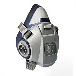 CE Approved Half <b>Face</b> Respirator Dustproof Lightweight Reusable Washable Dual Acid Gas Filters Anti-Fog Silicone Mask Chemical - Product Image 2