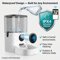 Distributeur automatique de nourriture pour animaux de compagnie intelligent, étanche, 4L, avec caméra WiFi, double alimentation, programmable, certifié RoHS, OEM ODM, pour chats et chiens