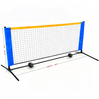 Filet de pickleball portable 3m, cadre en fer durable, polyester, hauteur 0,91m, tube pulvérisé électrostatiquement pour enfants et jardin