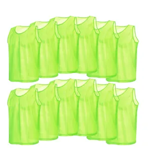 Custom Kids Adult Soccer Pinnies Quick Drying Football Jerseys Vest Scrimmage Practice Sports Vest Breathable Team Training Bibs