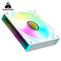 Ventilateur ARGB AntarcChill 120 mm avec logo personnalisé, miroir infini latéral, flux d'air élevé, faible bruit, refroidissement PC