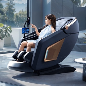 Moderner 3D 4D Zero-Gravity Elektrischer Shiatsu Ganzkörper-Massagesessel mit Doppelter Verlängerter SL-Schiene, Luftdruckmassage und Kopfhaube - Product Image 2