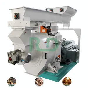 Automatic 1.5-8 T/H Ring Die Biomass Wood Pellet Machine For Sawdust Shavings Straw