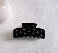 Pince à cheveux en acétate avec strass moyens, clips coquillage uniques, accessoires de mode pour femmes et filles