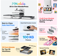 XTool WonderPress – Pack Presse à Chaud Tout-en-un avec Module de Forme 3D et Module Four de Cuisson, pour Curing DTF et Sublimation 3D sous Vide