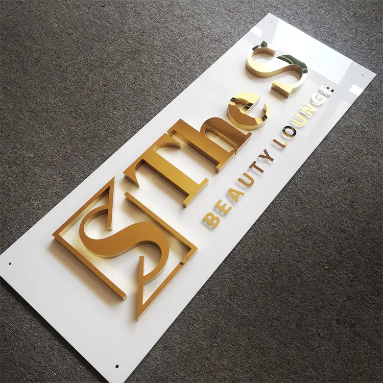 Özelleştirilmiş ticari Metal alfabe harfler işareti paslanmaz çelik reklam Metal harfler tabela