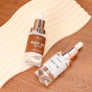 Frasco cuentagotas de vidrio de lujo de 30ml con tapa de oro rosa Base cortada en forma de flor para embalaje de suero de aceite esencial - Product Image 2