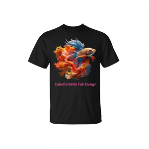 T-shirt coloré au design de poisson Betta pour les amateurs d'aquariums et les passionnés d'animaux de compagnie - Product Image 2