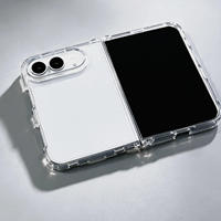 Compatible avec iPhone 18 Fold, étui de téléphone deux-en-un pour Fold, matériau PC et TPU, transparent, qualité 45, résistant au jaunissement