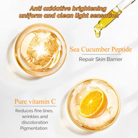 Sérum Visage Liquide Anti-Âge Végétalien Marque Blanche OEM Acide Hyaluronique Vitamines C 15%/20%/30% Glycérine Or 24K pour Éclaircissement