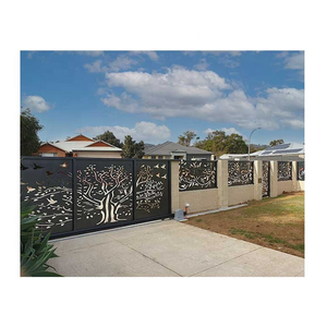 Clôtures de jardin modernes, clôture d'intimité, écran de <span class=keywords><strong>balcon</strong></span>, écran de piscine, <span class=keywords><strong>kit</strong></span> extérieur, panneaux de clôture en aluminium de 8 pieds 6, noir - Product Image 3