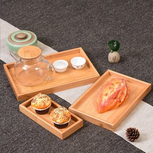Bandeja de Servir de Bambú MOSQUITO, Rectangular, de Madera Natural, para Té, Café, Frutas, Pan, Vajilla para el Hogar y la Cocina - Product Image 1