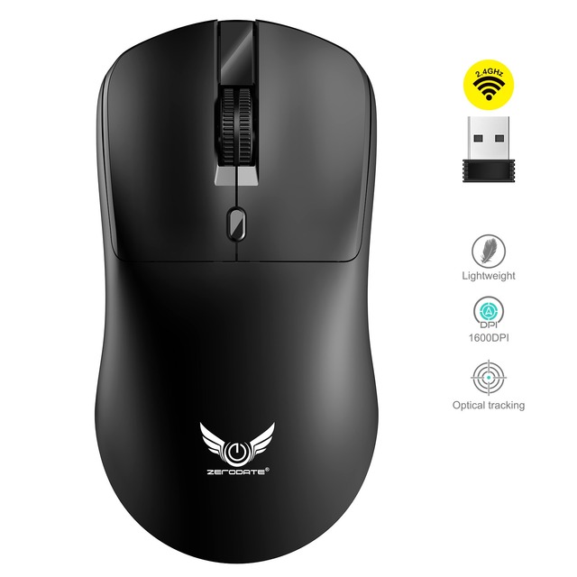 2.4GHz Wireless Optical Tracking Mouse Portable Dry Battery 3 Levels DPI Computer Mouse for Laptop