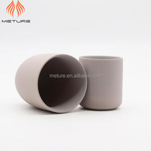 צנצנת נרות חימר צנצנות נרות סיטונאי אפור צבע מותאם אישית ריק קרמיקה 7 אוז צילינדר קישוט הבית מיכל נרות נורדי - Product Image 5