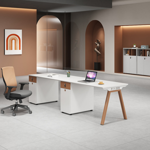 คูบิเคิล4คนพร้อมที่เก็บของเฟอร์นิเจอร์สำนักงานสำนักงานดีไซน์ทันสมัย - Product Image 3