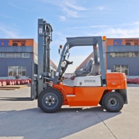 Chariot élévateur diesel de 3 tonnes, capacité de levage de 4,5 m, chariot élévateur contrepoids, moteur EPA pour entrepôt, construction extérieure
